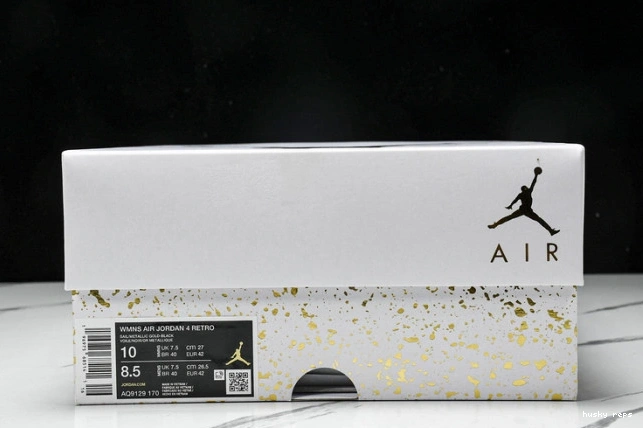 Rep Husky Jordan AQ9129-170 Gold 4 Metallic Retro 0723